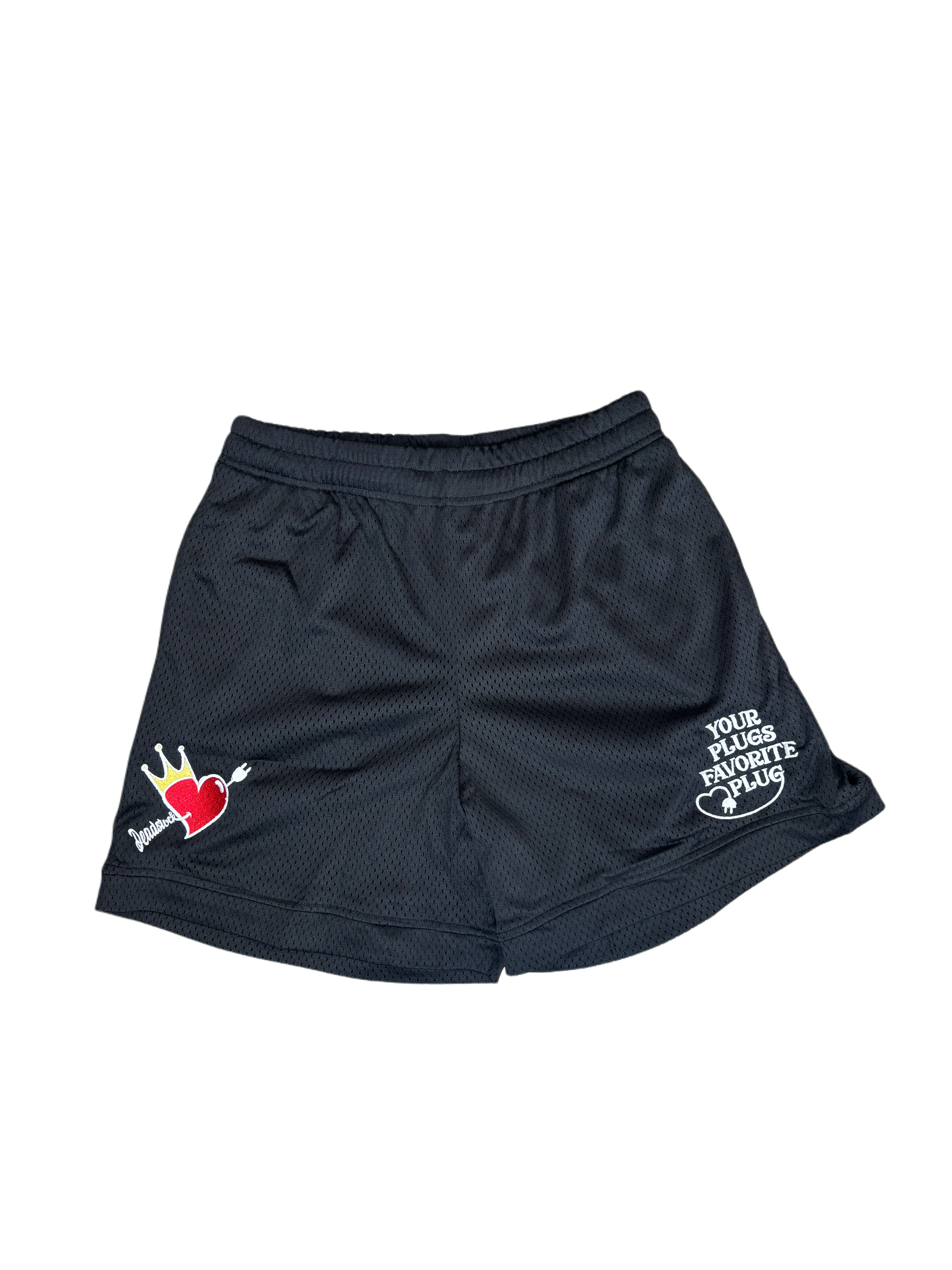 Black White Mesh Shorts