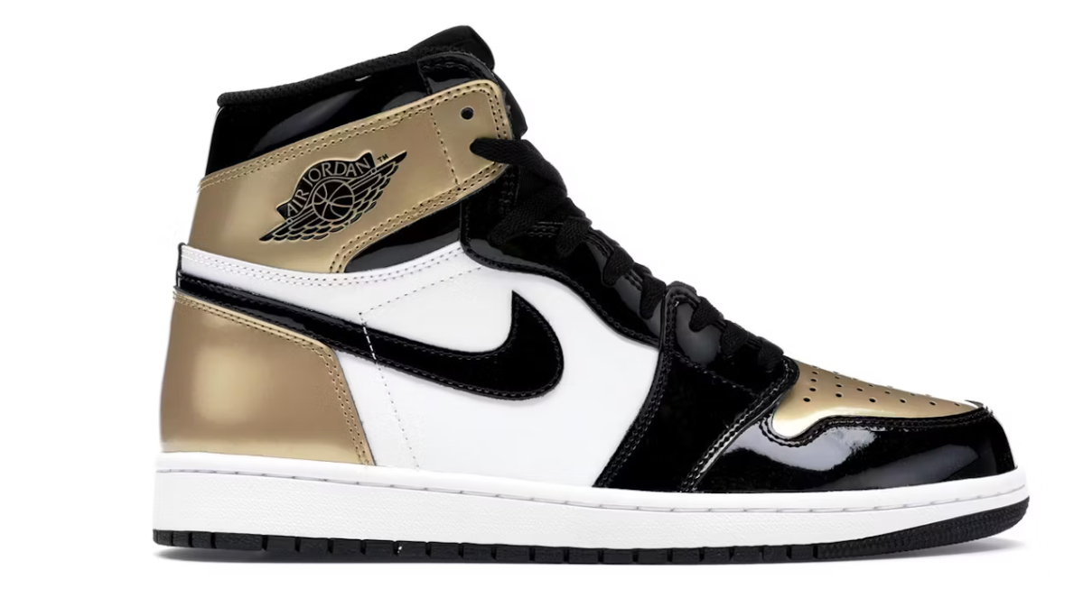 Jordan 1 High Patent Gold Toe